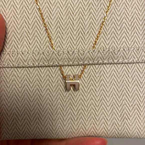 Authentic Hermes Mini H pendant and necklace - Picture 5 of 14